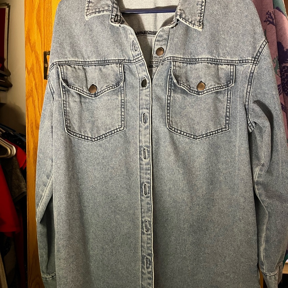 Denim Button-Up Jacket